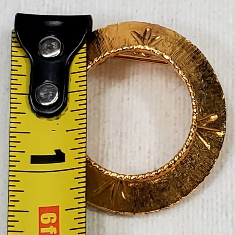 Mamselle Circle Gold Tone 1.25